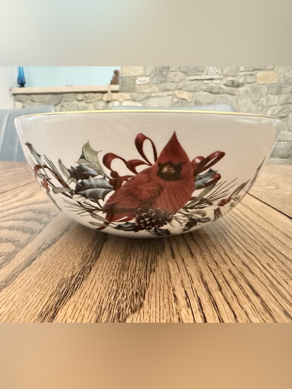 SIGNED Lenox Winter Greetings Sentimental Serving Bowl Home Is Where The Heart